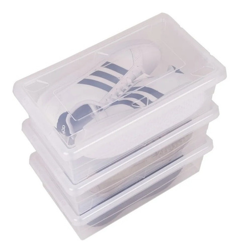 Caja Organizadora Plastica Apilable X6 Con Tapa 38x22x12,5