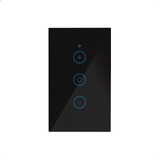 Interruptor Inteligente Wifi Atenuable Negro Panel Táctil