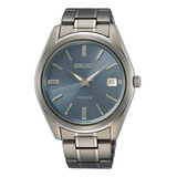 Reloj Seiko Hombre Sur371 P1 Cristal Zafiro Titanium Color De La Malla Titanio Color Del Bisel Plateado Color Del Fondo Azul