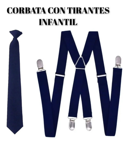 Tirantes Con Corbata Infantil Niño Niña Todos Los Colores