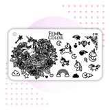 Placa De Stamping Acrilico Decoracion Uñas Lefemme Mod.210