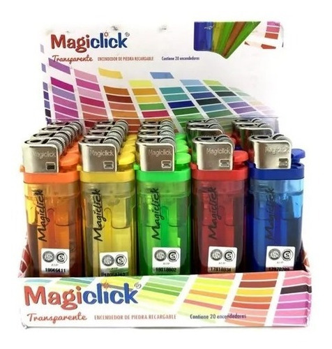 Encendedor Transparente Magiclick Pack X 25 Local Recoleta