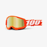 Googles Niño 100% Strata 2 Junior Orange - Mirror Gold Lens