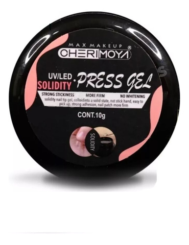Gel De Presion Cherimoya Solido Uv/ Led Press On Soft 10gr