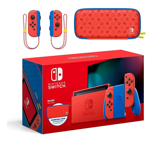 Consola Nintendo Switch Con Diseño De Mario Rojo/azul