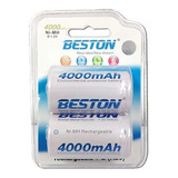 Bst-dr20 - Bateria Beston Tipo D Recargable Bl X 2