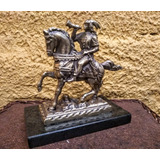 Antiga Escultura Bronze Cavaleiro Saxônico - R 6865