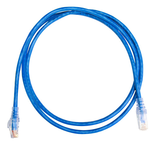 Cabo De Rede Cat5e 1,5m Rj45 Azul Para Conexões De Internet