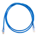 Cabo De Rede Cat5e 1,5m Rj45 Azul Para Conexões De Internet