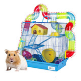 Gaiola Hamster 3 Andares Labirinto Tubo Toda