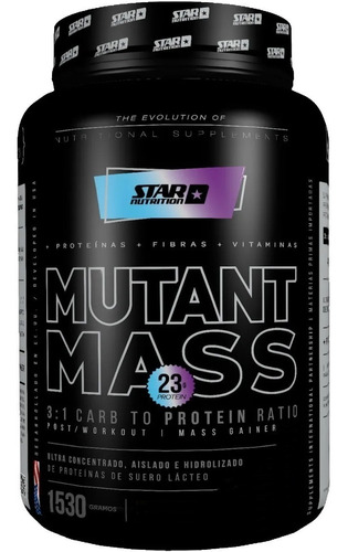 Mutant Mass Star Nutrition 1,5kg Ganador Masa Proteína Whey