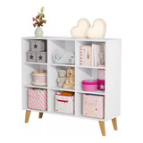 Organizador Nicho Mdf Brinquedos Infantil Crianças Branco