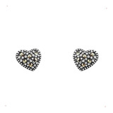 Aretes Corazon Chicos Marquesita Plata 925 Envio Gratis