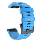 Correa Deportiva Silicona Para Garmin Azul Claro 26 Mm