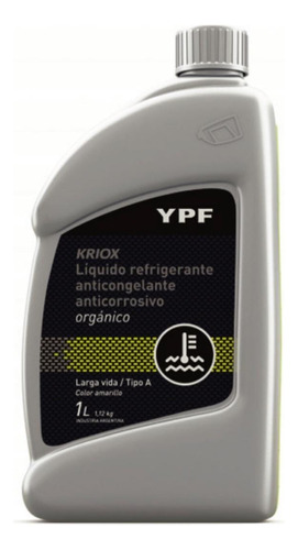 Liq Refrigerante Kriox Organico Amarillo X 1lt (12 Unidades)