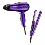 Combo Secador + Plancha Conair 1875  Color Violeta Oscuro