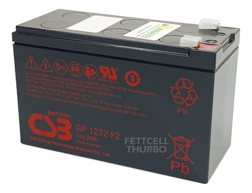 Bateria Para Nobreak Sms Net 4+ 700va Cs3 Gp1272 F2 12v 28w