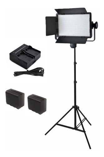 Kit Iluminador Led Godox 500c C/ Baterias E Tripé Temos Loja Cor Da Estrutura Preto Cor Da Luz Quente E Fria 110v/220v (bivolt)