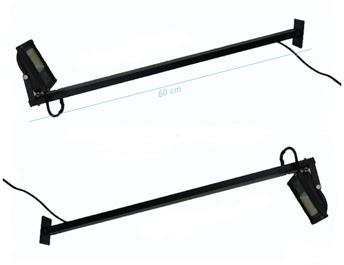 Kit 2 Suportes Para Refletor De Led  60 Cm Preto Externo