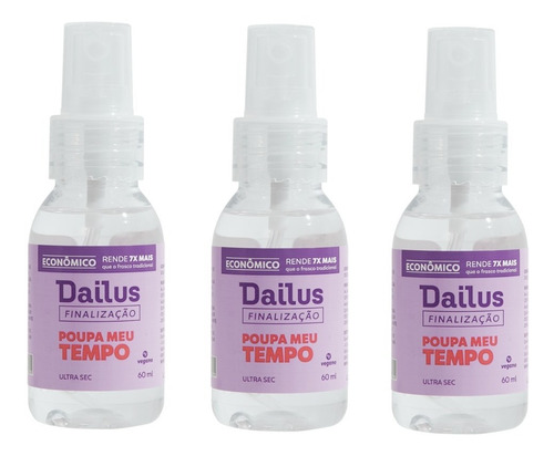 3 X Spray Secante Dailus Poupa Meu Tempo 60ml  * Atacado *