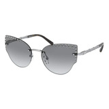 Michael Kors Mujer Gafas De Sol Montura Plata, Lentes Gris D