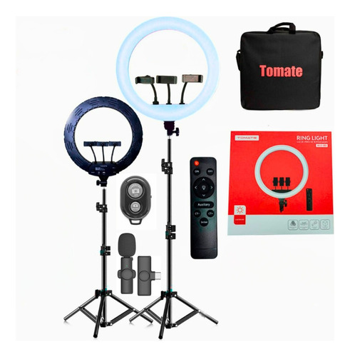 Kit Youtuber Ring Light Led Iluminador  Tripé 2.1m  Microfon