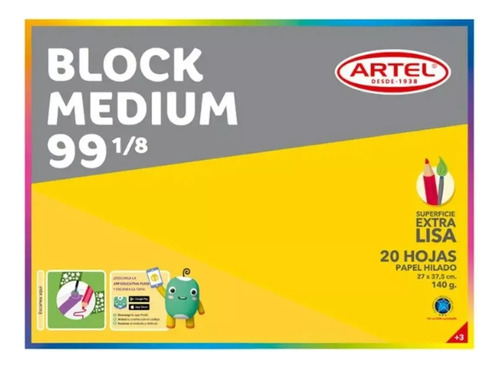 Block Medium 99 1/8 20 Hojas Artel 
