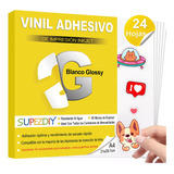 24 Vinil Para Impresión Inkjet Adhesivo Blanco Glossy A4