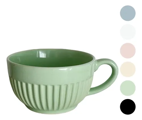 Tazon Jarro Grande Canela Ceramica Vintage 550ml Pastel