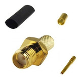 Kit 10 Conector Sma Hembra Crimp Rg-174 - Bajo Ruido Iu