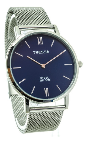 Reloj Tressa Malla Tejida Acero Sumergible Garantía Oficial 