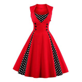 Vestido Mujer Costura 50 Retro Estilo Vintage