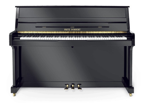 Piano Fritz Dobbert 110 Acústico Vertical Modelo Parede Cor Preto