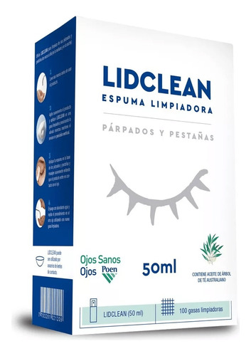 Lidclean Espuma Limpiadora Para Parpados Y Pestañas 50ml