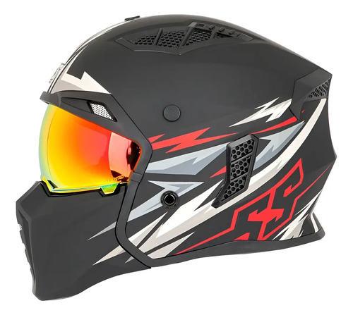 Casco 3\u002F4 Ss 2450 Street Fighter Trial By Fire Ece 2206 Rojo | Meses sin interés