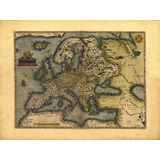 Lienzo Canvas Arte Mapa Antiguo Europa 1572 140x187