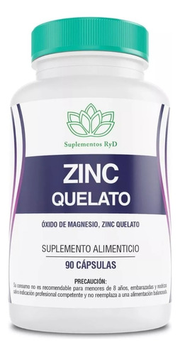 Zinc Quelado 90cap Ryd