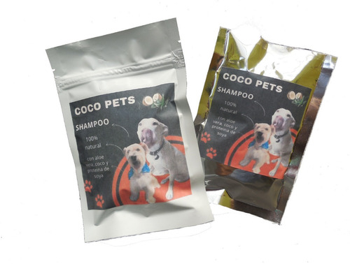 Shampoo Natural Coco-pets Para Mascotas Paquete De 10 Sobres