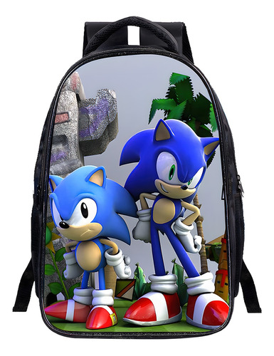 Mochila Sonic, Bolso Bandolera, Estuche Para Lápices, Juego De 3 Piezas