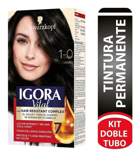 Tinte Igora Vital Negro 1-0 - g a $204