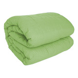 Cobertor Casal 180 Fios Anti Alergico Grosso Algodao Verde