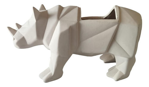 Animales Geometricos Minimalistas Rinoceronte Ceramica