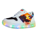 Tenis Infantil Luces Led Impacto 18/21 Godzilla Vs Kong Tema