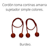 Toma Cortinas Par Cordón Abrazadera Sujetador Borla Simple