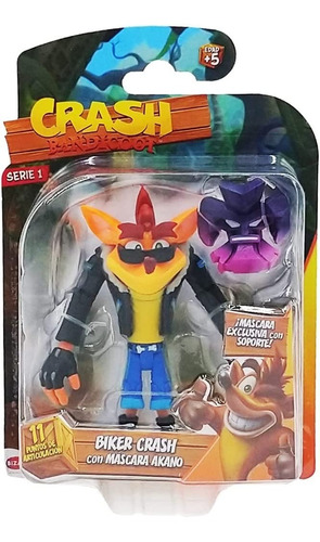 Figura Biker Crash Bandicoot Articulado - Crash Bandicoot