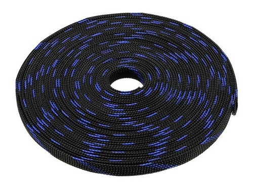 Malha Náutica Expansivel Preto Com Azul 8mm 5m Termo Adesivo