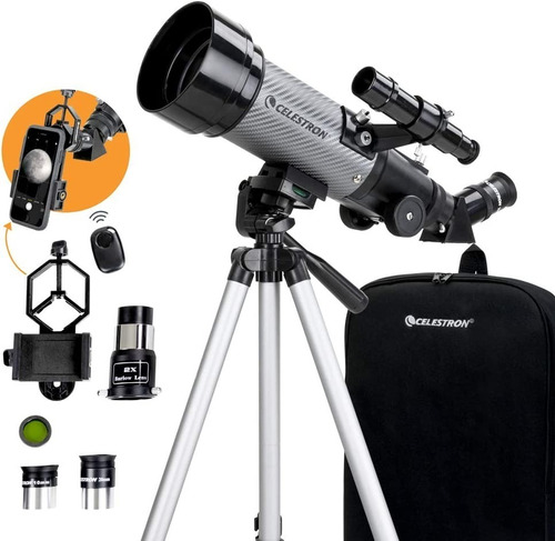 Celestron ® Telescopio 70mm Con Barlow Y Mochila 22035 70dx 