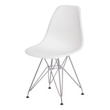 Cadeira Charles Eiffel Eames Design Base Cromada Várias Cores Sala Jantar Cozinha