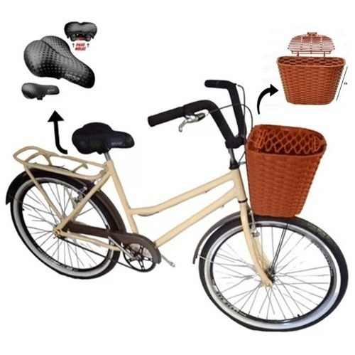 Bicicleta Aro 26 Retro Beach Feminina Bike Modelo Antigo