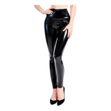 Legging Mujer Vinipiel Ajustado Afina Abdomen